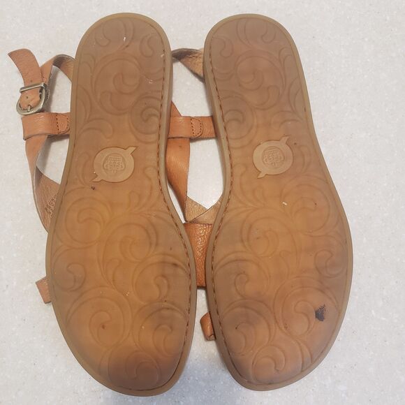 BORN Inya Leather Sandals Women's Size 10M Brown Leather Toe Loop - Picture 7 of 8